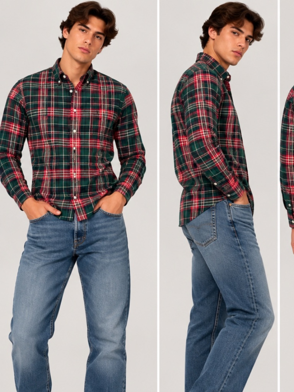 Vintage style luxurious plaid, Polo, Ralph Lauren, long sleeve button down
